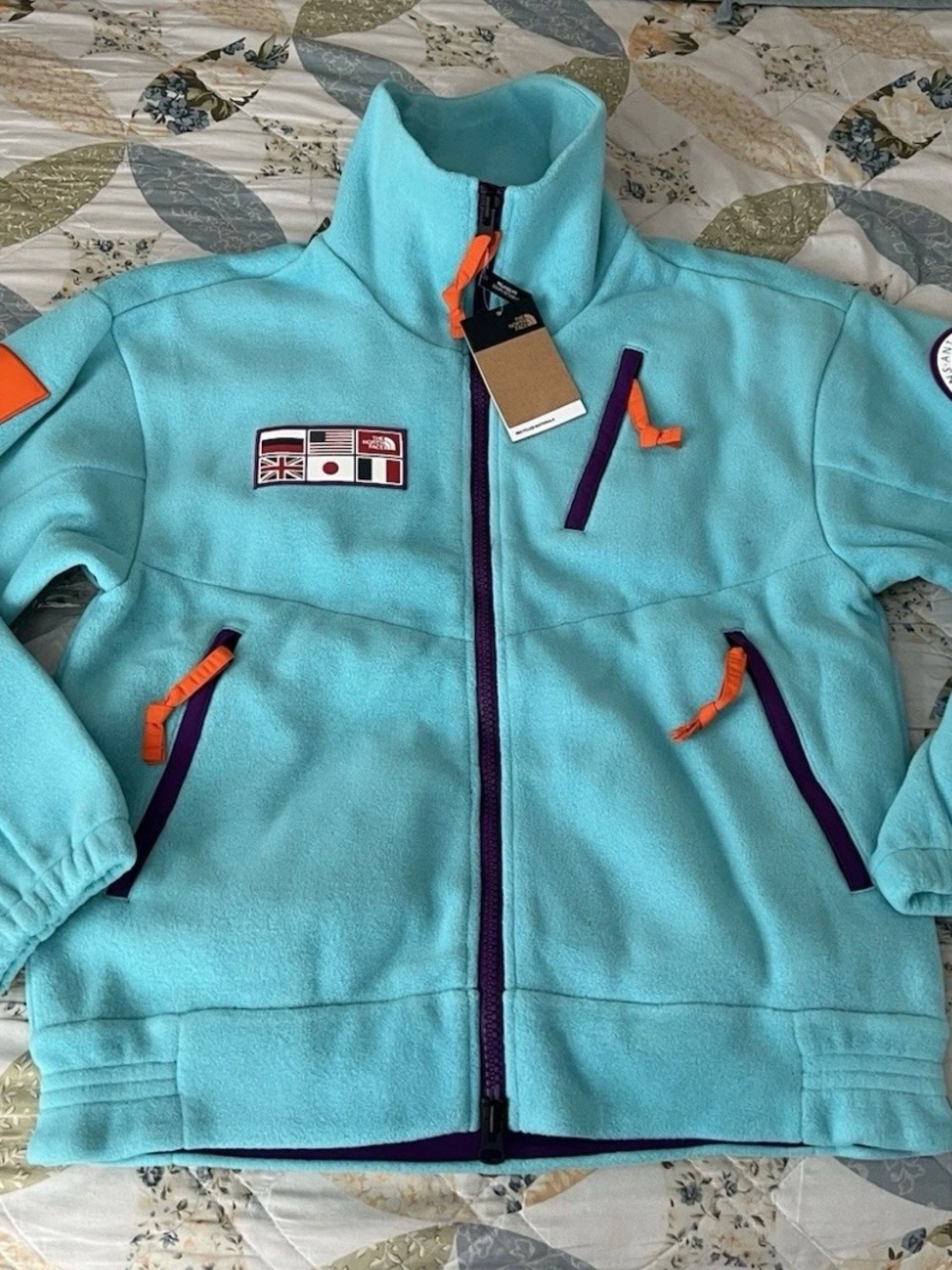 The North Face Transantarctica teal fleece Jacket Sz L 🔥🔥🔥